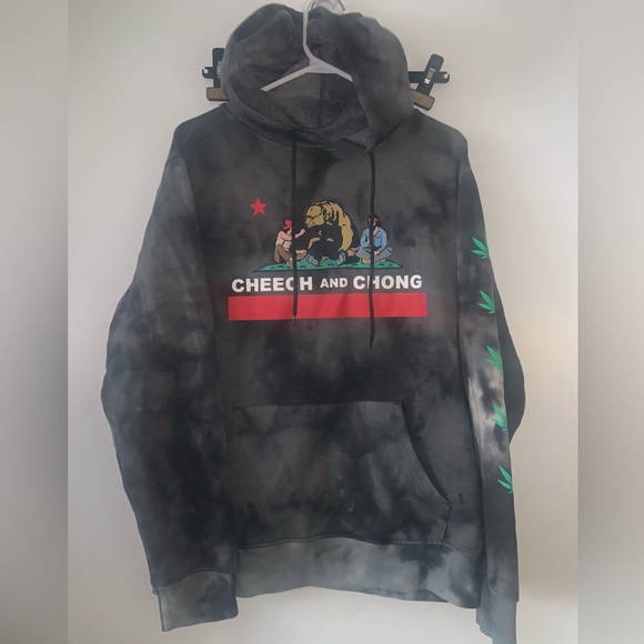 NEW tie dyed cheech and chong hoodie - Picture 2 of 4